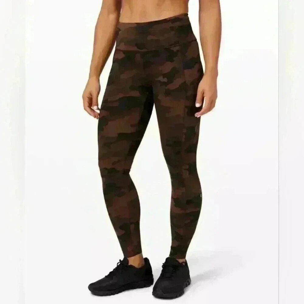 Lululemon Fast and Free Camo  Leggings